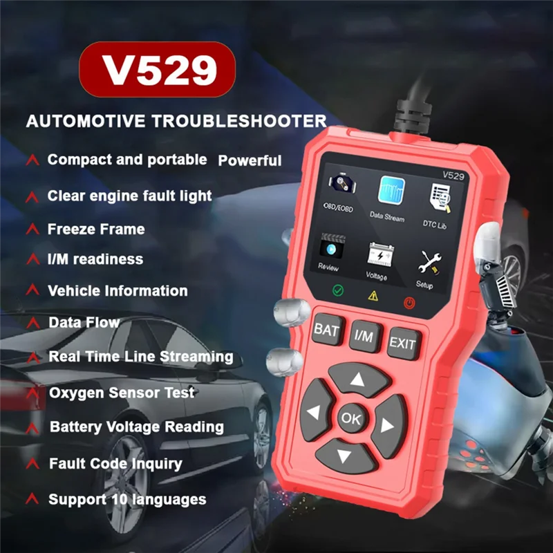 أداة تشخيص السيارة obd2 قارئ رمز المحرك رمز خطأ obdii الماسح الضوئي أداة إصلاح مسح السيارة #2