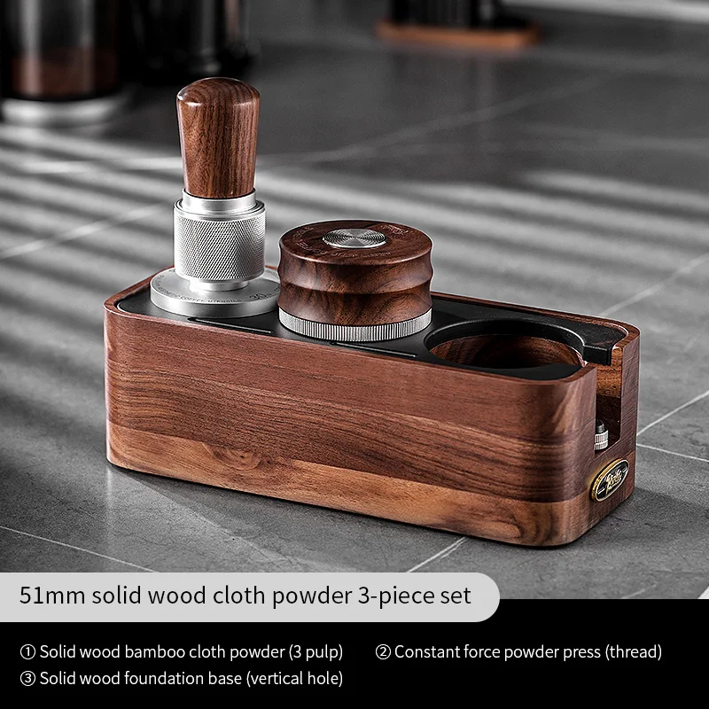 BINCOO 51/58mm 30Ib Constante Druk Koffie Sabotage & Distributeur met Aanstampen Basis Espresso Sabotage Set Thuis barista Accessoires
