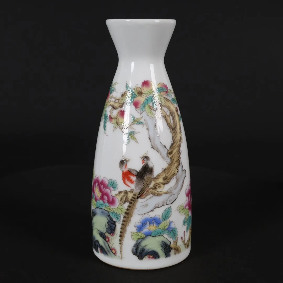 Ceramic Wine Pot Chinese Jingdezhen Porcelain Handpainted Flowers Birds Hip Flasks Flagon Bottle Japanese Sake Pot Wine Utensils