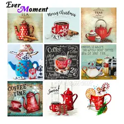 Ever Moment Diamond Painting Full Round Square Resin Drills Red Cup Embroidery DIY Beads Art Gift 4Y541