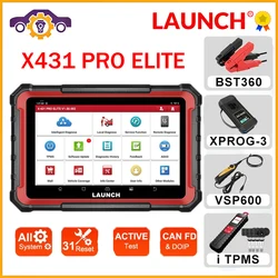 2024 New- LAUNCH X431 PRO ELITE 8'inch Car Diagnostic Tools OBD2 Scanner All System CANFD/DOIP Active Test 32 Reset work i-tpms