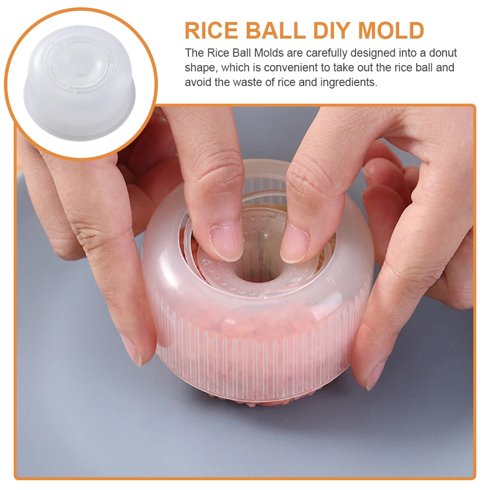 2Pcs Plastic Rice Ball Mold Donut Shaped Sushi Molds for Onigiri Making Kitchen Utensils DIY Rice Ball Making Tools