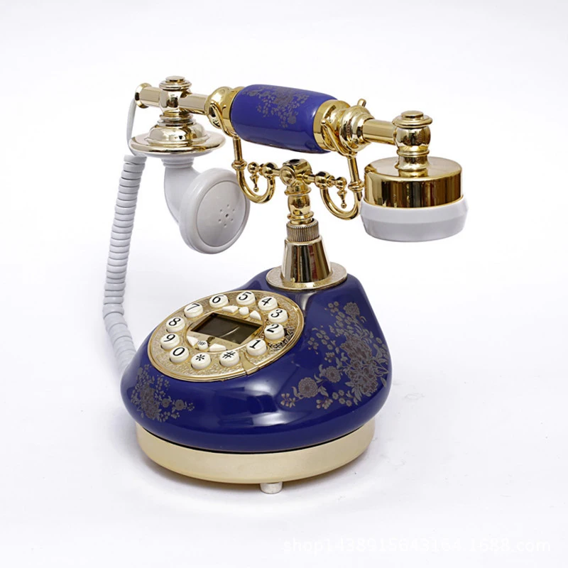 Retro Vintage Phone Antique Telephone Landline Old Fashioned Telephones Button Dial, LCD Display Classic Ceramic Retro Phone