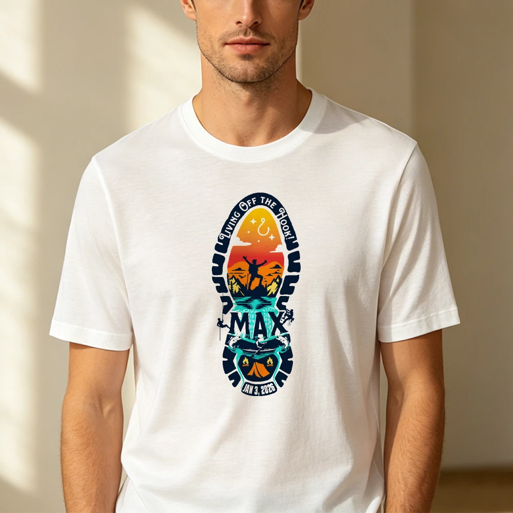 Going Off The Roof Shoe Sole Silhouette Graphic T Shirt Unisex White Tee Urban Sporty Print Top Summer Skateboard Tees