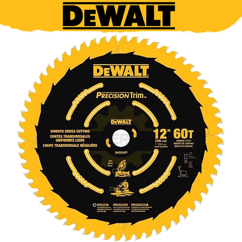 DEWALT DW3216PT 12-Inch Precision Miter Saw Blade Multifunctional Durable cutting Electric Tool Accessories Circular Saw Blade