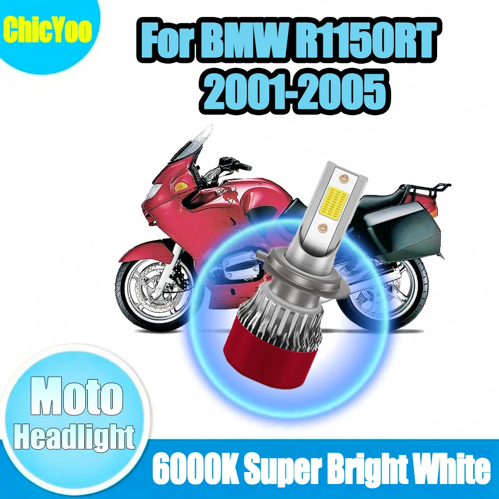 1PCS Super Bright 6000K White Canbus No Error Motorcycle Headlight LED Headlight High Power 12V 24V For BMW R1150RT 2001-2005