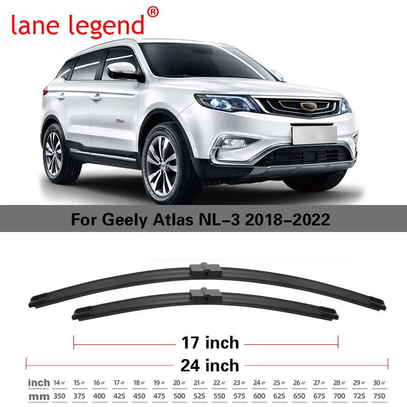 Lane Legend Wiper Blades For Geely Atlas NL-3 2018-2021 2022 Car Accessories Front Rear Windscreen Wiper Blade Brushes Cutter