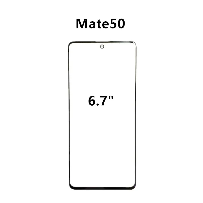 Mate70 Outer Screen For Huawei Mate 70 60 50 50E 30 Lite 20 Touch Panel LCD Display Front Glass Cover Repair Replace Parts + OCA