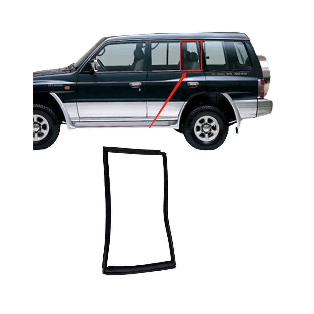 1 Pcs Rear Door Stationary Weatherstrip for Pajero V30 Glass Protector Rubber Seal for Montero V40 Window Glass Rubber MB669811