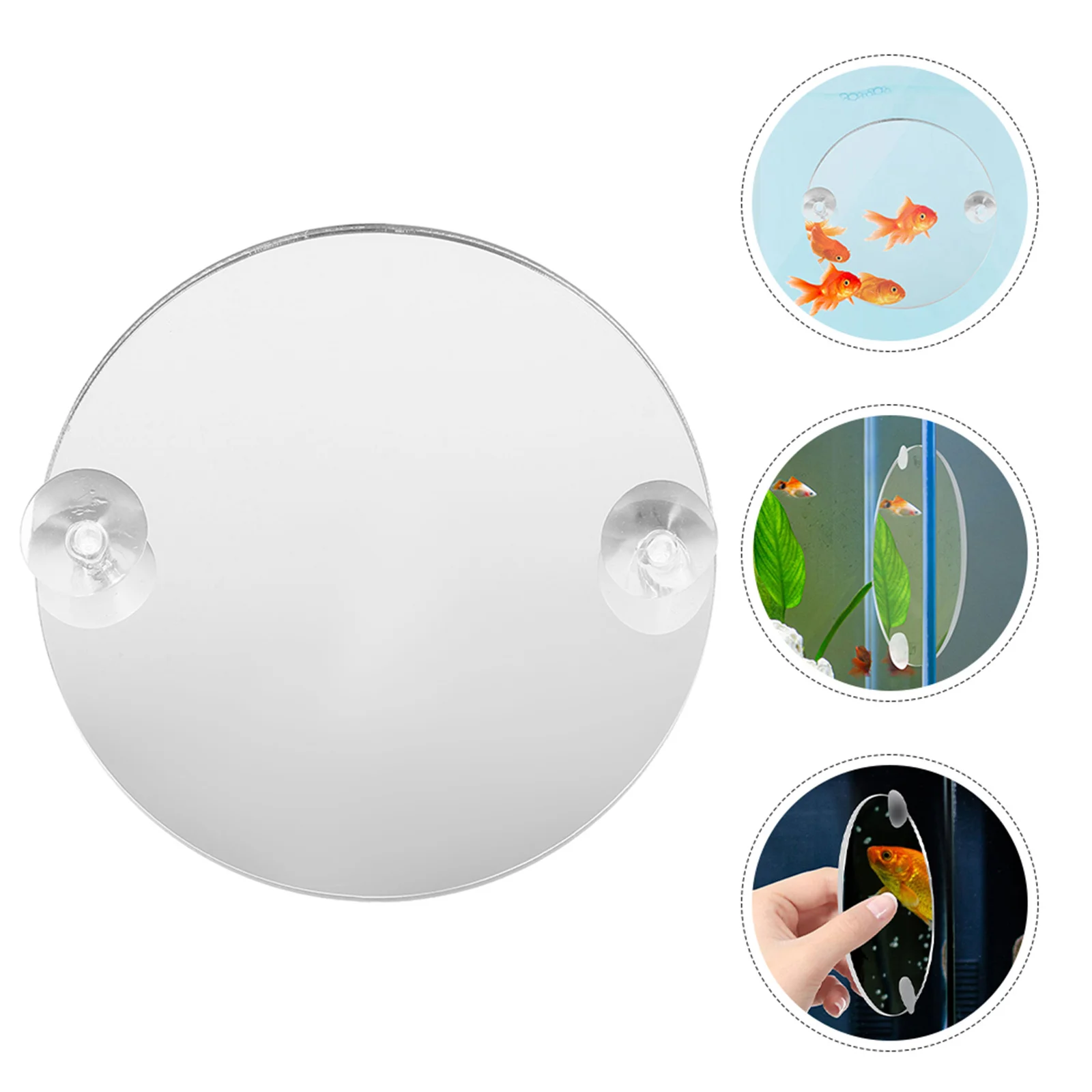 

Fish Tank Acrylic Suction Cup Betta Mirror For Decor Betta Tank Supplies Training Tool Single Side Aquarium Decoration