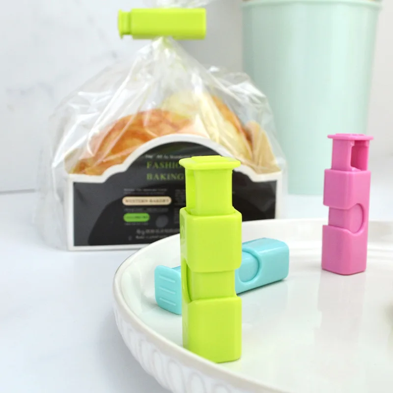 

Food Sealing Clips for Storage, Snack Wrap Bags, Spring Clamp, Reusable, Kitchen Organization, Bread Storage, 10Pcs