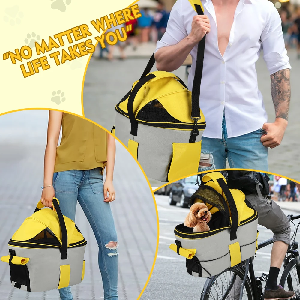 Cesta trasera para perro en bicicleta – Asiento acolchado y seguro - imagen 3