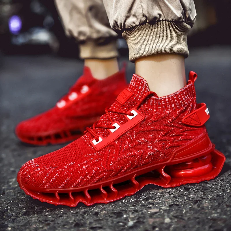 All-match Men\'s Blade Running Shoes Breathable Sneakers Jogging Shoes Fashion Antiskid Damping Sports Training Shoes