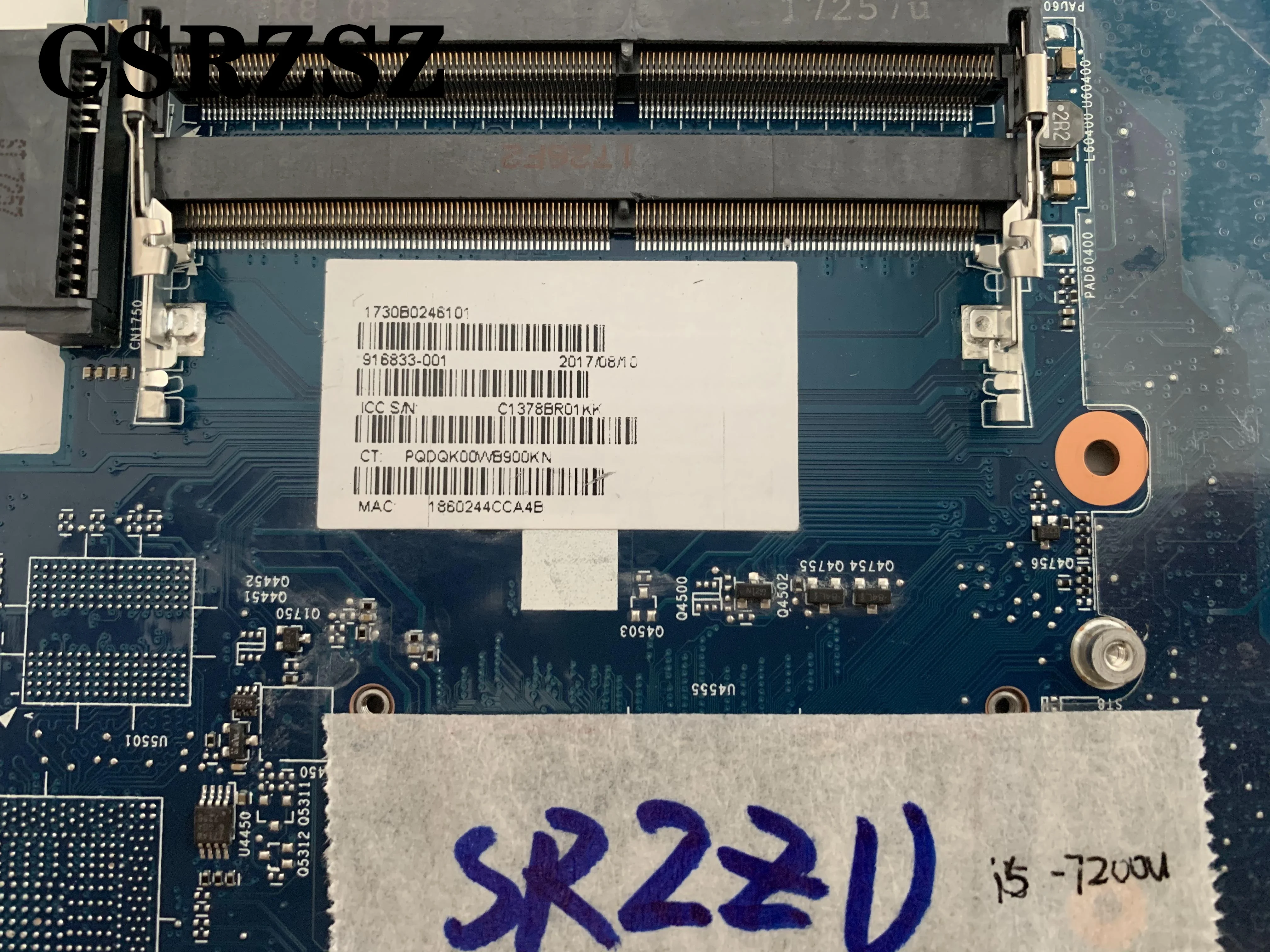 Imagem -03 - Csrzsz para hp Prpbook 650 g3 640 g3 Computador Portátil Placa-mãe com I57200u Cpu 916833001 6050a2860101 Totalmente Testar o Trabalho Bem