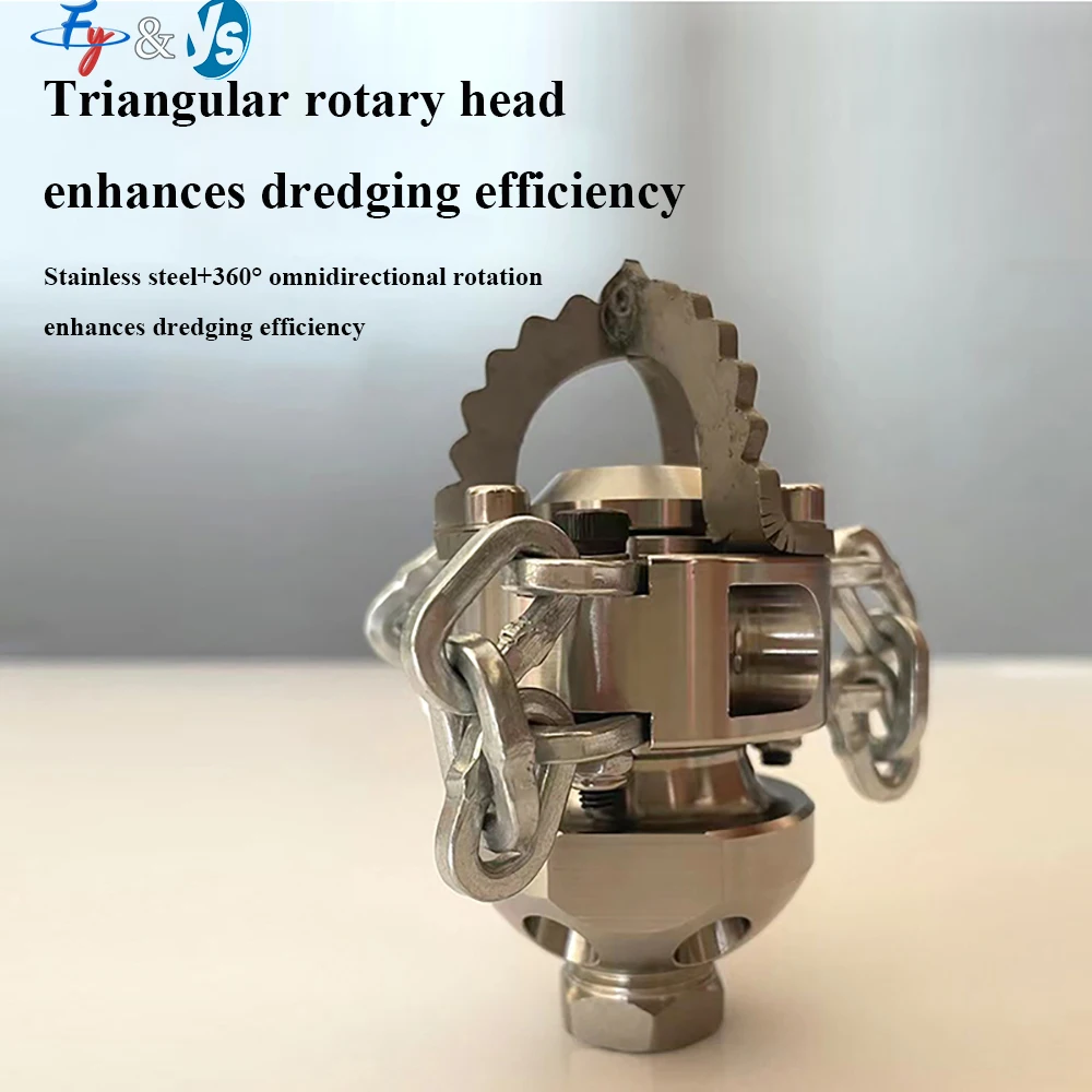 

G1/2" & G3/8" High Pressure Rotary Nozzle - Ceramic Chain Cutter Baota Head for Sewer/Pipeline Dredging & Unclogging