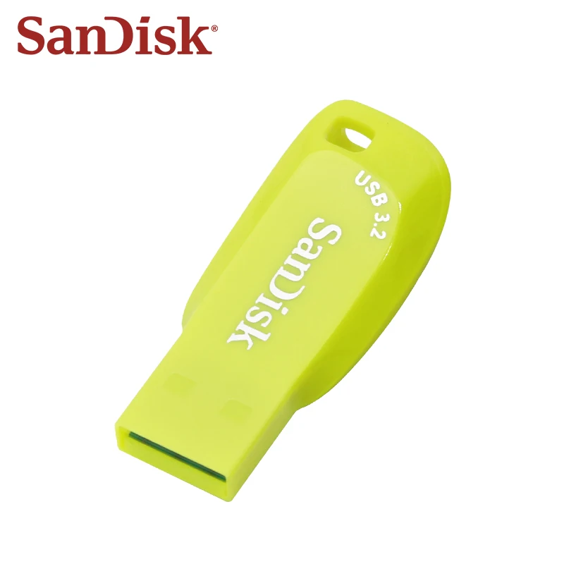 Оригинальный флэш-накопитель SanDisk 128 ГБ, 64 ГБ, 32 ГБ, USB-накопитель CZ410, желтый флэш-накопитель USB3.2, Transflash Memory Udisk для настольного ноутбука