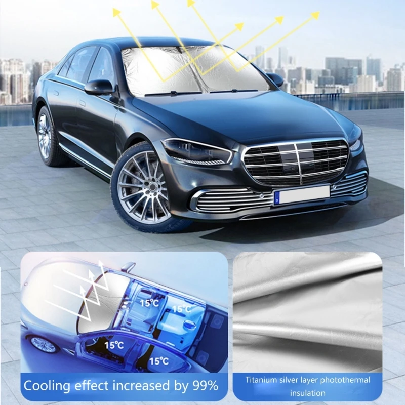 Universal Front Window Windshield Sun Shade Car Visor Protector Block UV-Rays Keep Vehicle Cool Sunshade Umbrella Cover