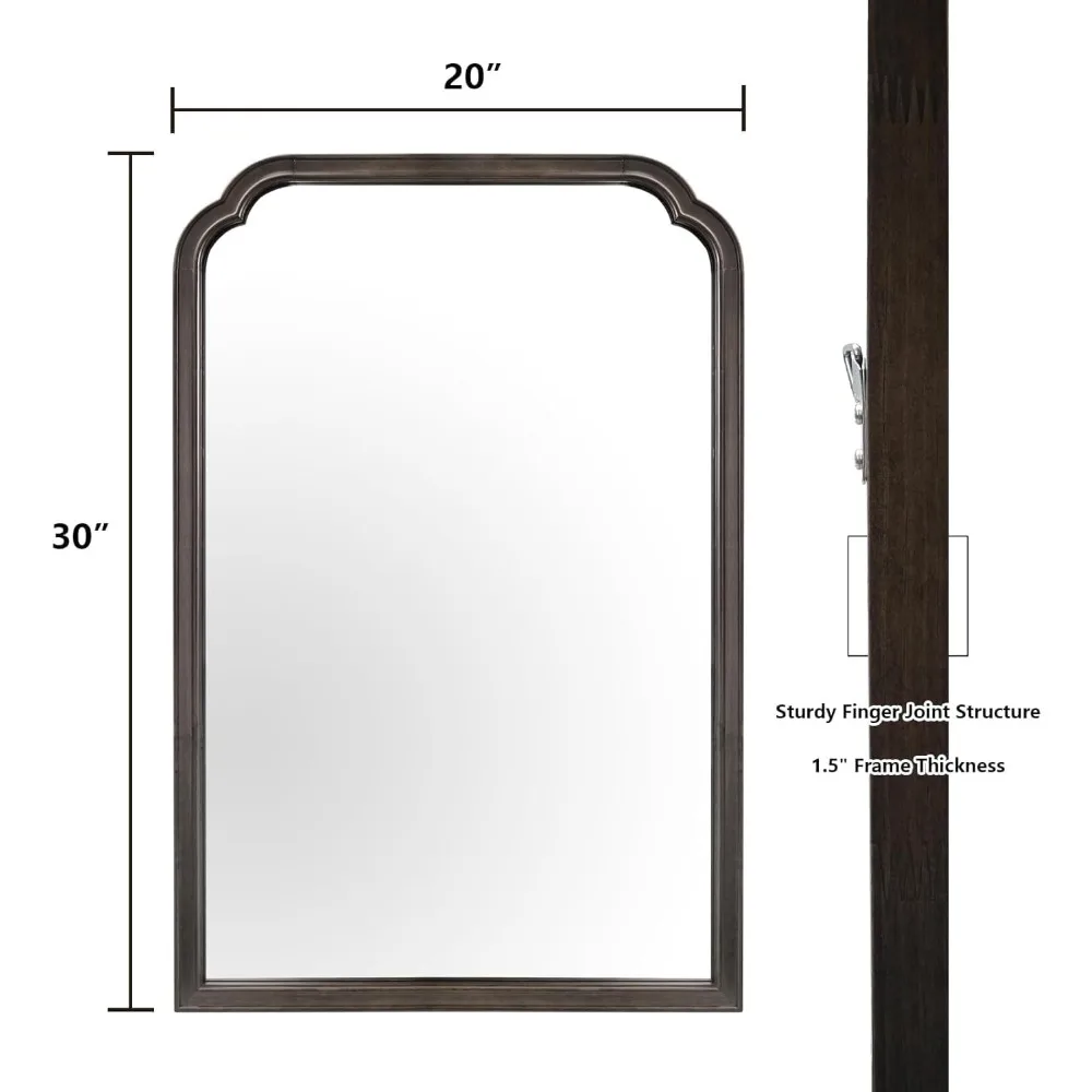 Rustikale Spiegel mit Holzrahmen 20x30 zur Wandmontage – dekorative Spiegel für Wohnzimmer- und Schlafzimmerwanddekoration
