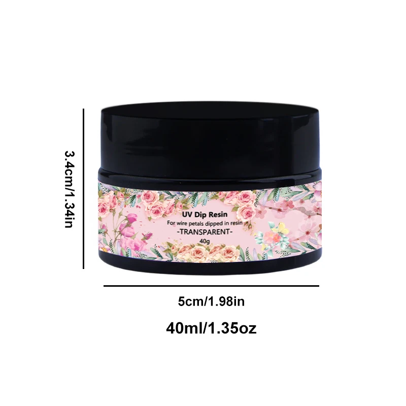 40/100g UV DIP Resin Glue UV Resin For Wire Flowers Transparent Liquid High Gloss Ultraviolet Curing Crystal Jewelry Making image 6
