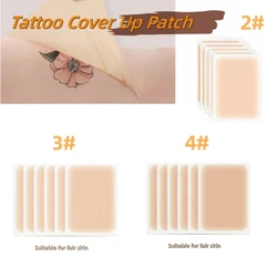 6pcs Tattoo Cover Up Patch 90*150mm Scar Birthmarks Concealer Tape Invisible Waterproof Skin Sticker for Covering Up