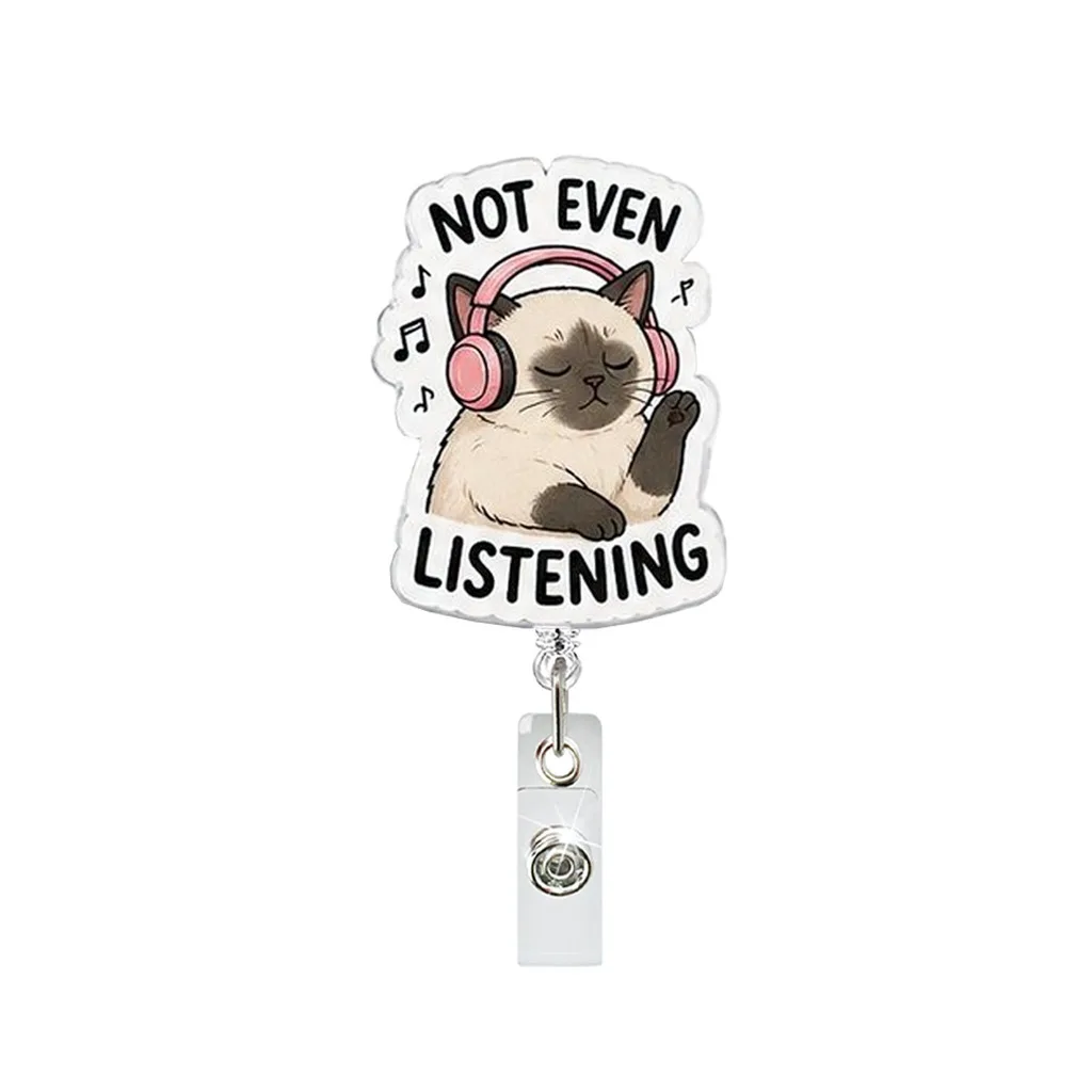 Cute Badge Holder Themed Id Name Badge Holder Retractable Badge Reel Lightweight For Work Id Holder Office Exhibition