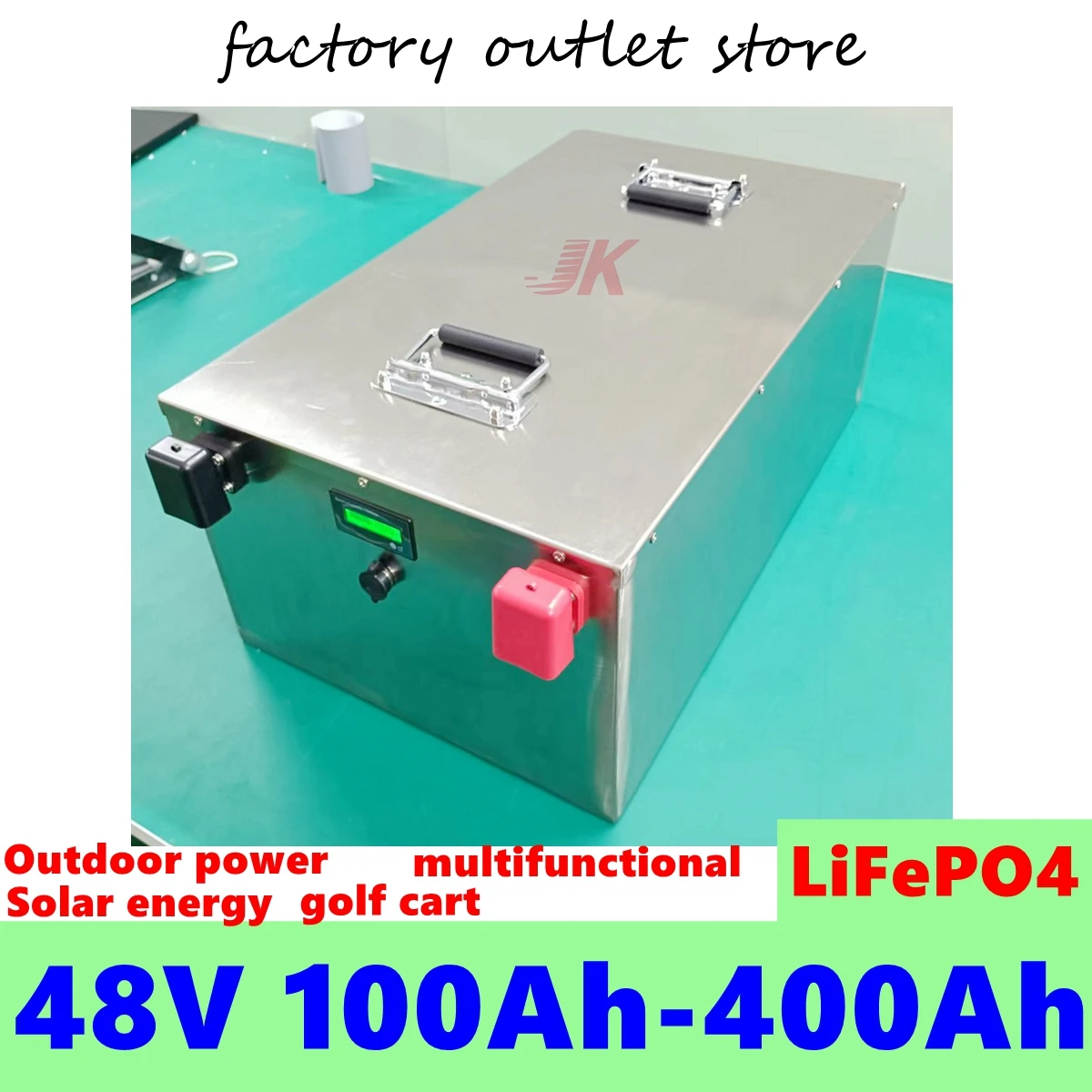 

48V 100Ah-400Ah LiFePO4 for golf cart scooter Go cart RV PV Solar energy Outdoor Camping,rechargeable deep cycle battery pack