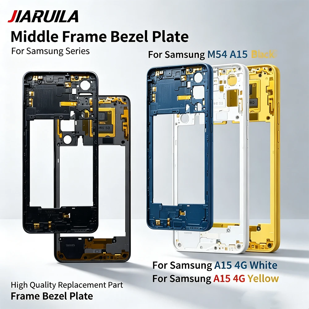 NEW For Moto G04 G23 G34 G53 G54 G62 G72 G73 Middle Frame Bezel Plate Front Housing With Volume Button Repair Parts