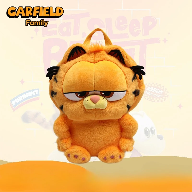 Little Garfield Plush Backpack, Garfield Family Movie Same‑style Kids Doll Schoolbag For Children Daily Travel Lovely Gift