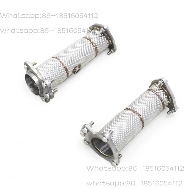 

OEM прямая водосточная труба для Chevrolet CORVETTE C8 2019-2023, выхлопная труба из нержавеющей стали с теплозащитным экраном, гоночная выхлопная труба