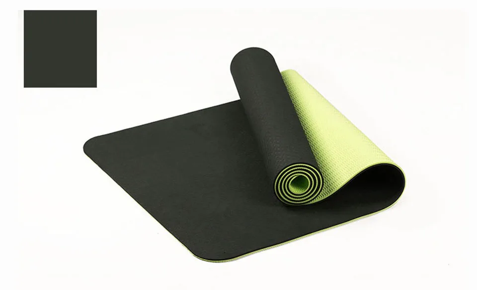 TPE Non-slip Yoga Mats, Tasteless, Tasteless Brand, Pilates, 8 Color Gym Exercise Pads, Free Bag, 183cmX61cm, 18 cm x 61cm