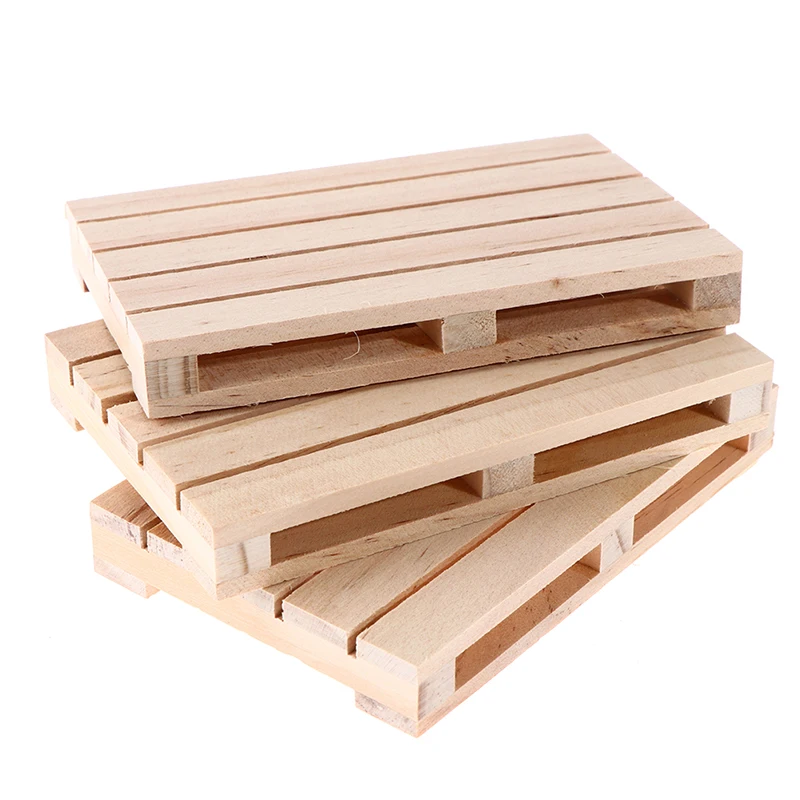 1Pc Mini Wooden Pallet Beverage Coasters for Hot and Cold Drinks Wood Pallet Coasters Flower  Cushion‘