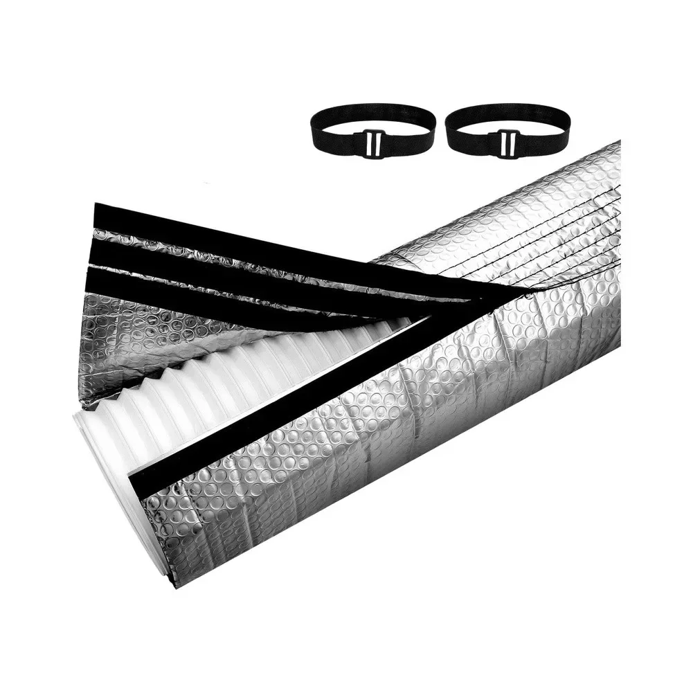 Portable Air Conditioner Hose Cover Insulated Aluminum Foil Sleeve For 5-5.9 Inc-Exhaust Duct Cooling Efficiency Energy Saving