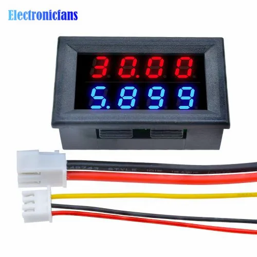 LED Digital Voltmeter Ammeter DC Digital Multimeter 100V 10A Dual Digital Display Volt Meter Gauge Car Current Monitor Tester