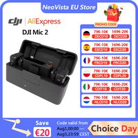 DJI Mic 2 Wireless Microphone with Intelligent Noise Cancelling 32-bit Float Internal Recording Optimized Sound 250m Range