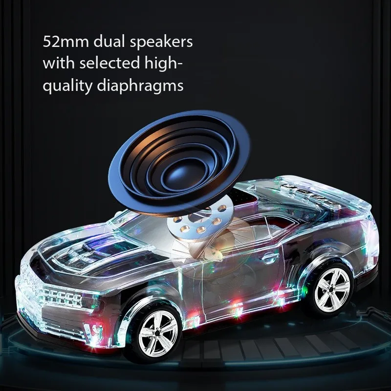 

WS-380 Crystal Design Bluetooth-динамик RGB Light USB Портативный беспроводной умный мини-вечеринка Открытый домашний кинотеатр Звуковая система Коробка