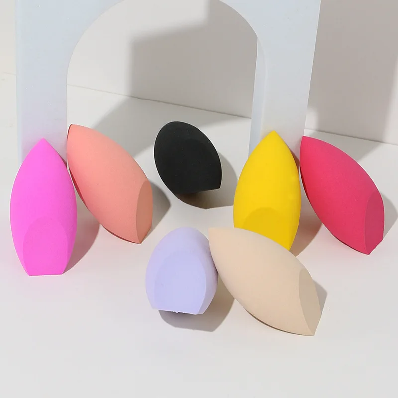 50pcs Custom Logo High Quality Reusable Soft Black Private Label Custom Make Up Sponge Vegan Latex Free Makeup Sponge