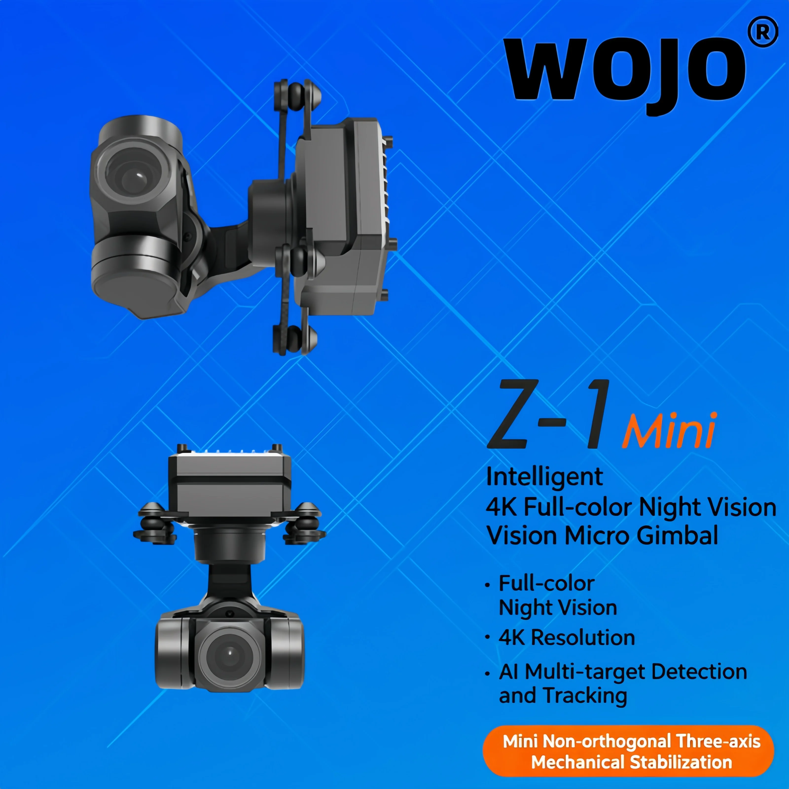 4K Full-Color Night Vision Micro Pod 3-Axis Gimbal with Network Support UART S.BUS MAVLink HDMI Intelligent Surveillance Camera