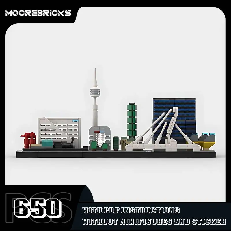 MOC Architectural Rotterdam Building Blocks Bricks City Street View Skyline Collect Creative Bricks Children's Toy Set Gifts