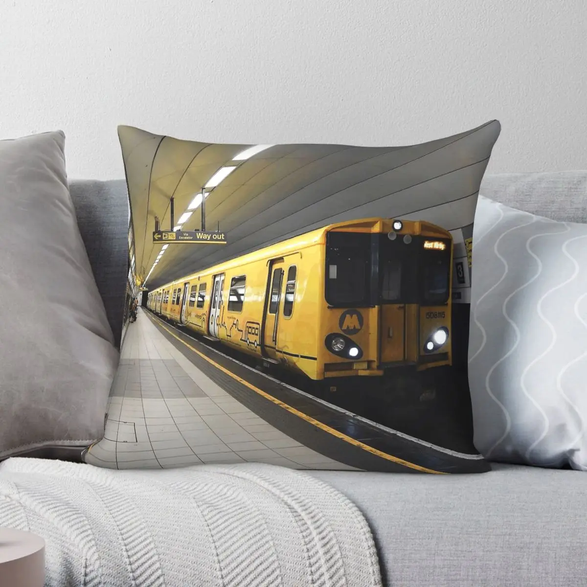 Merseyrail Class At Liverpool Lime St Square Pillowcase Polyester Linen Velvet Creative Zip Decor Bed Cushion Case