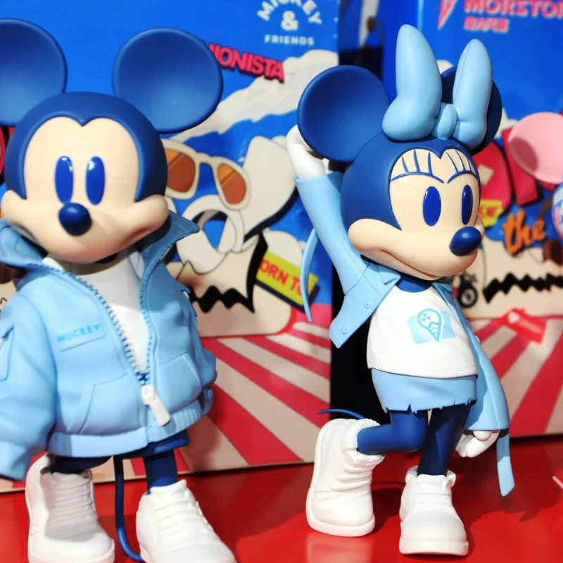 

Новый замечательный набор коллекционных персонажей из мультфильма Микки и Минни, милая пара, подарочное украшение, сувенир, украшение куклы ручной работы