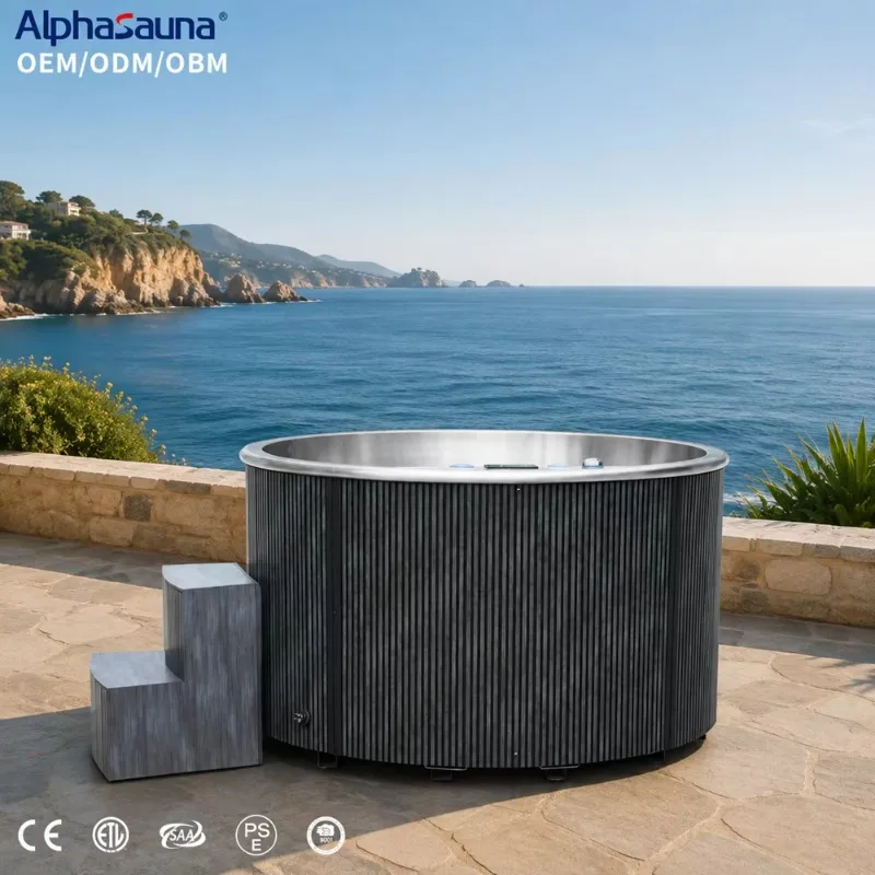Hot Tub Control Panel Swim Spa Pool Portable Soaking 2 Person Massage Nozzles Durable Wood Board 12 Jets