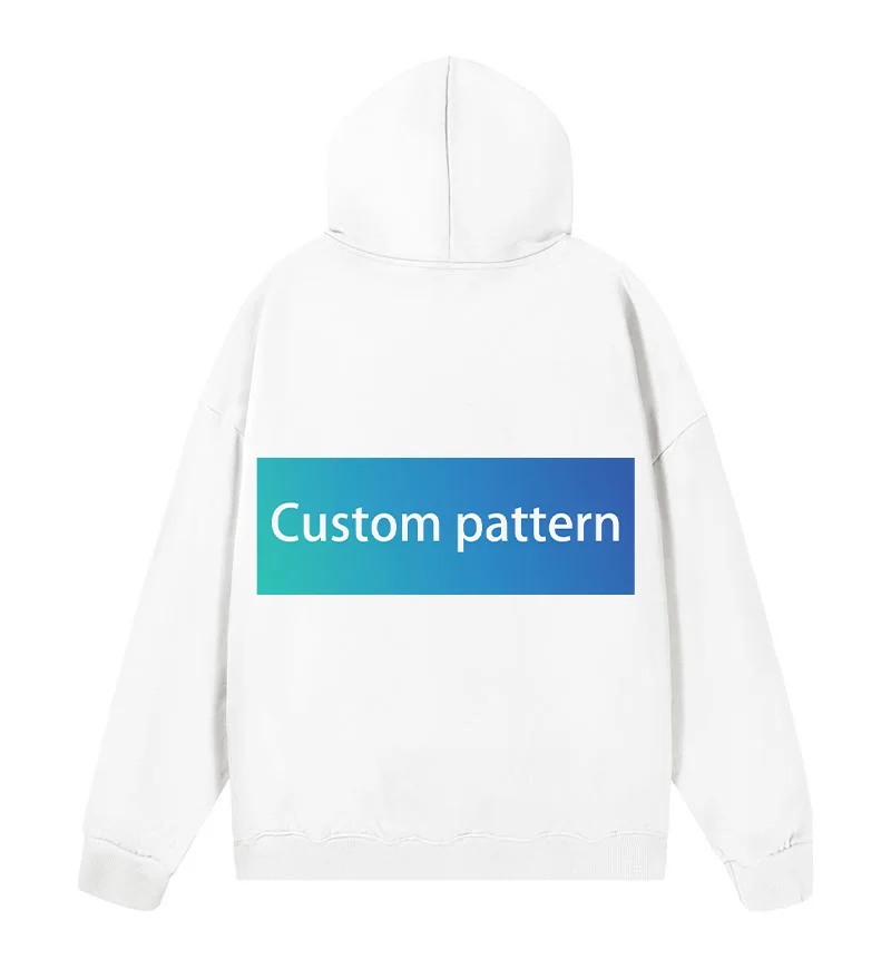 Customized European Size for Men and Women, Off-Shoulder Twill Hooded Drawstring Hooded Sweatshirt, Can Sublimate