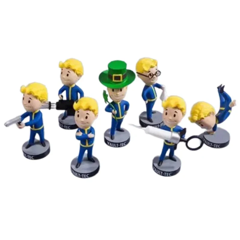 Bobblehead Cute Vault Boy Full Set Figure Toys Anime Figurine Action Figure Collectible Model Statue Doll Toys Figure Kids Gifts