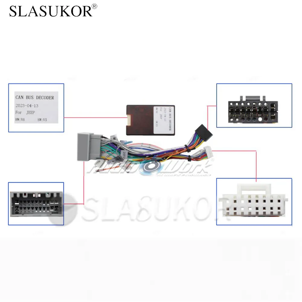 

16-контактный автомобильный радиокабель для Chrysler 300C Canbus, кабель питания, кабель Android Car