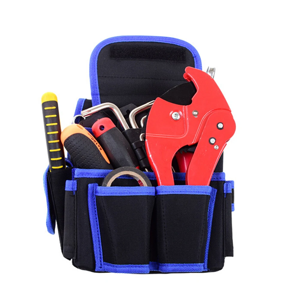 

Electrician's Pouch Tool Holder Waist Bag Large Main Pocket Smaller Front Pocket Blue Tool Holder Waist Bag Electrician's Pouch