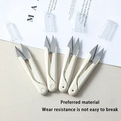 1/2pcs Stainless Steel Spring Scissors with Cover Portable Thread Head Fish Thread Sewing Scissor Cross-stitch Tailor's Scissors