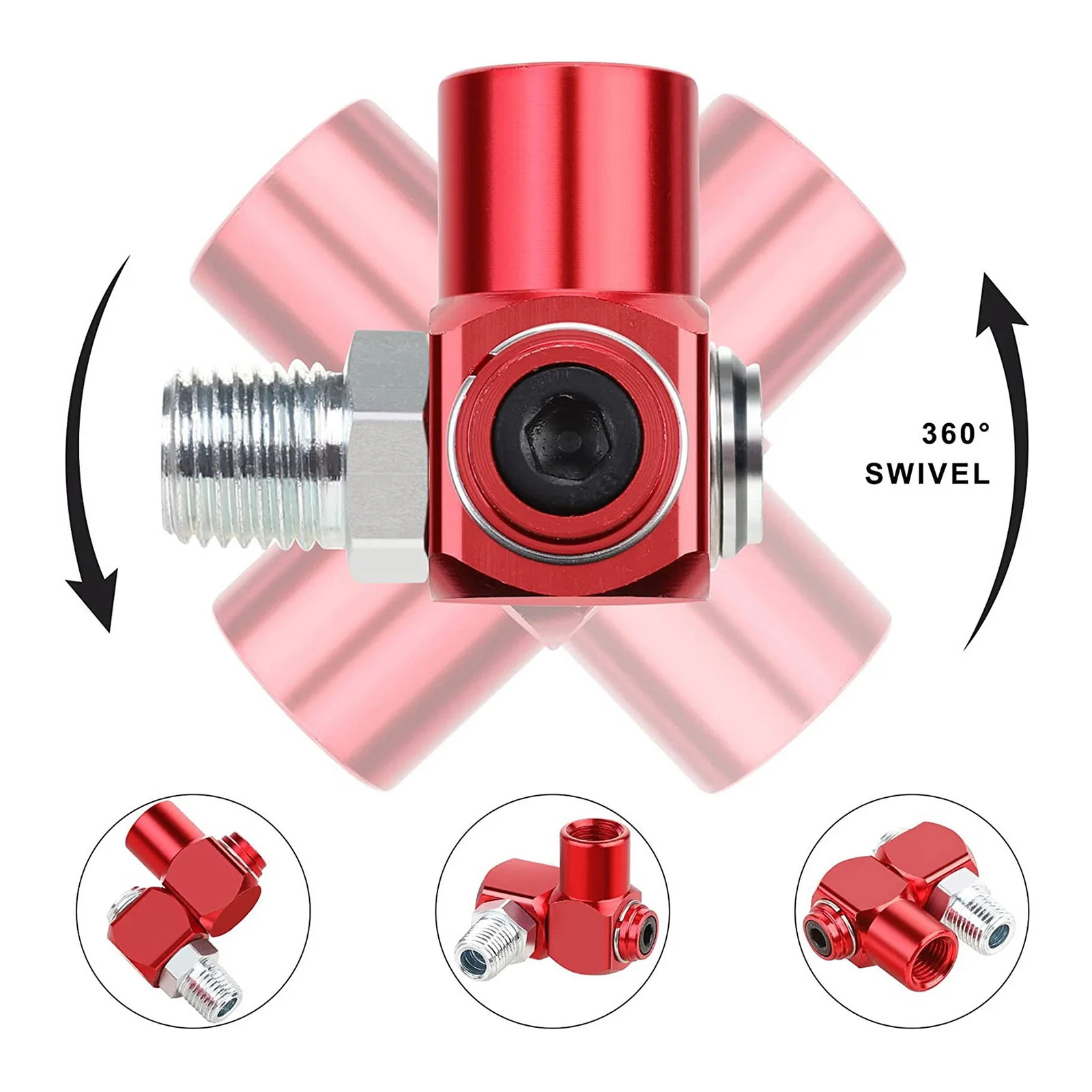 3Pcs R12 to R134a + 3Pcs R134a to R12 Adapter Set, AC Retrofit Conversion Fitting Kit for Charging Vacuum Pump Service Tools