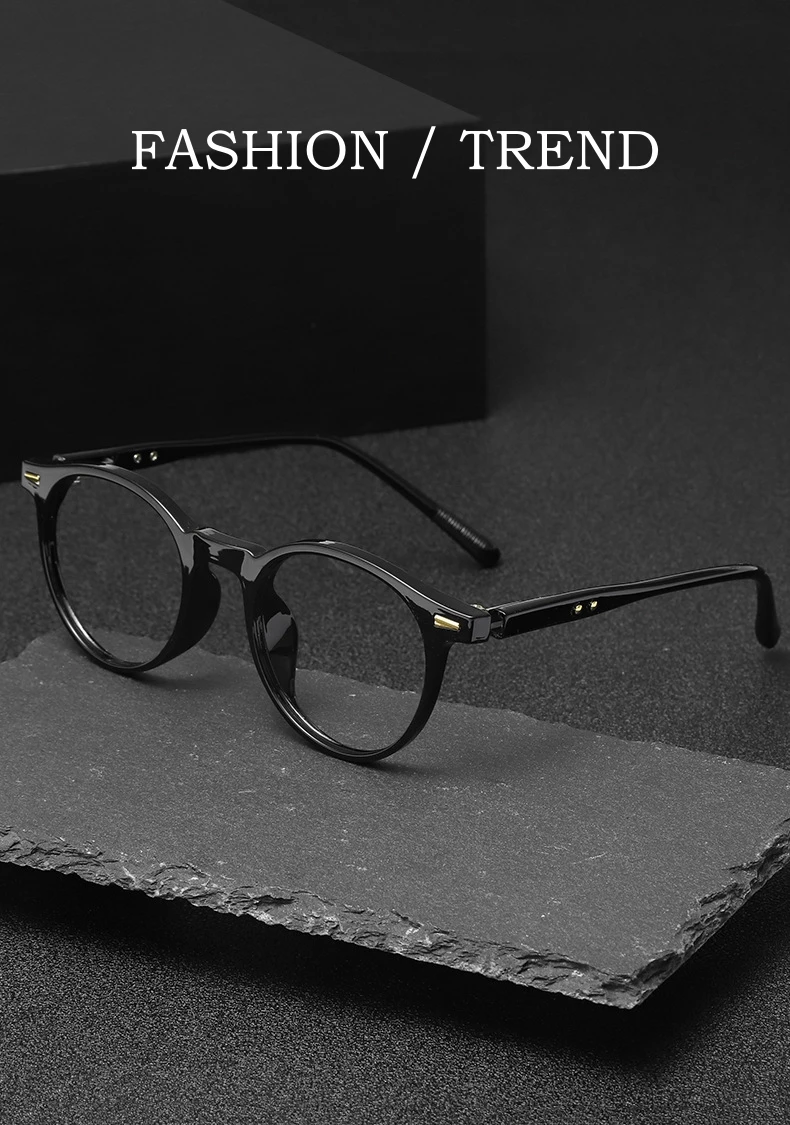 Yimaruili ultraleichte Mode tr90 Brille Männer ohne Make-up Retro runde optische Brillen fassungen für Frauen tl715 – Detail 1