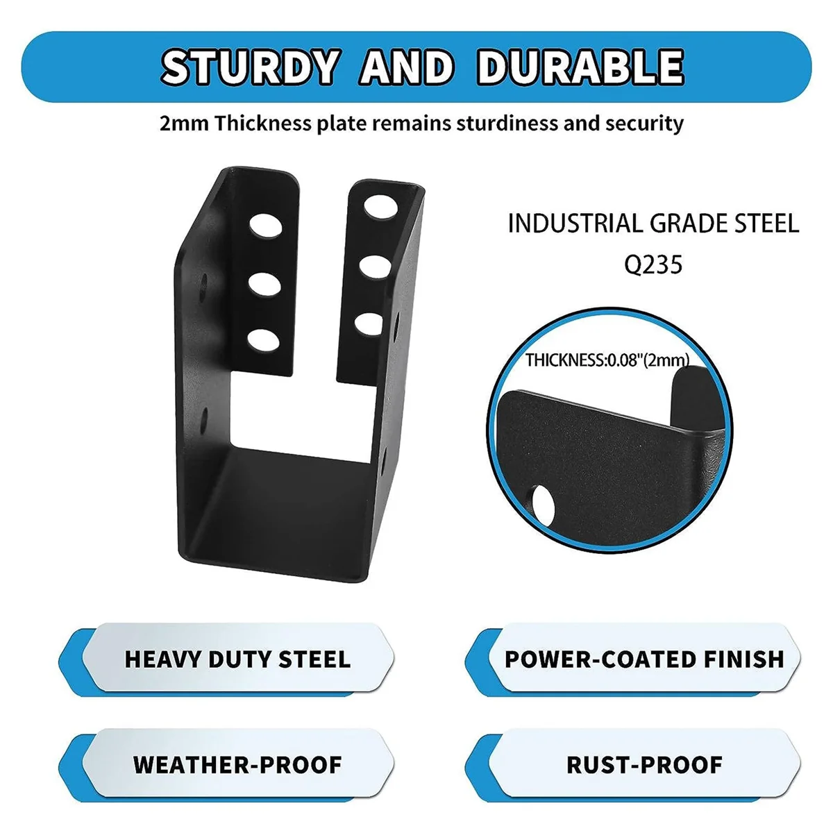 

Скрытая вешалка для соединения, 4 шт., 2-дюймовый кронштейн для соединения скрытого фланца для наружного применения, стальная вешалка для соединения с порошковым покрытием Q235B, хит продаж