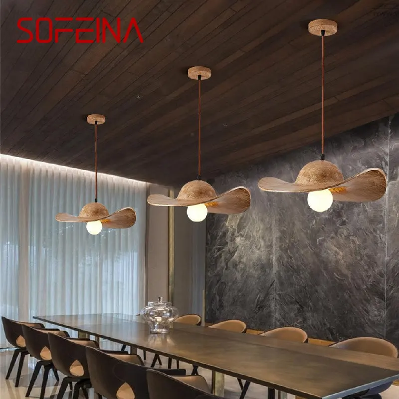 

SOFEINA Nordic Hat Pendant Hanging Lamp LED Modern Creative Simple Chandelier Light for Home Dining Room Bar Decor